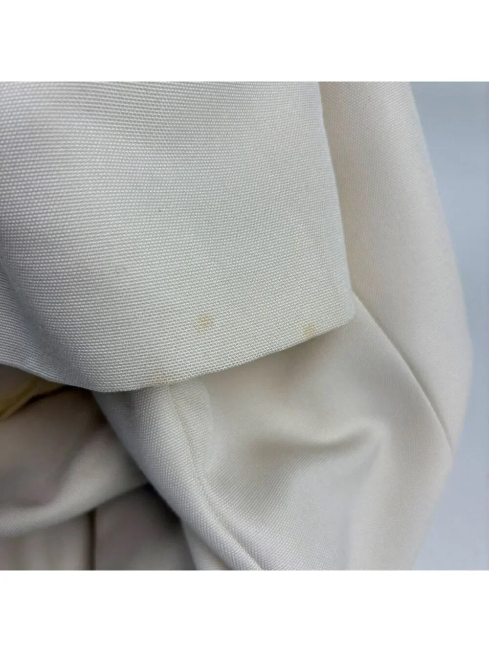 Chanel Logo Button Short Sleeve Dress Silk Ivory